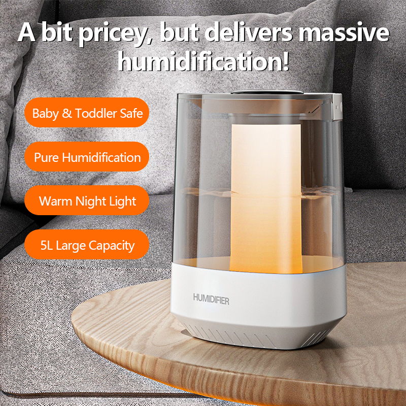 5l Humifier 5L Thermal Evaporation Humidifier: AI Negative Ions + Quiet Operation ...