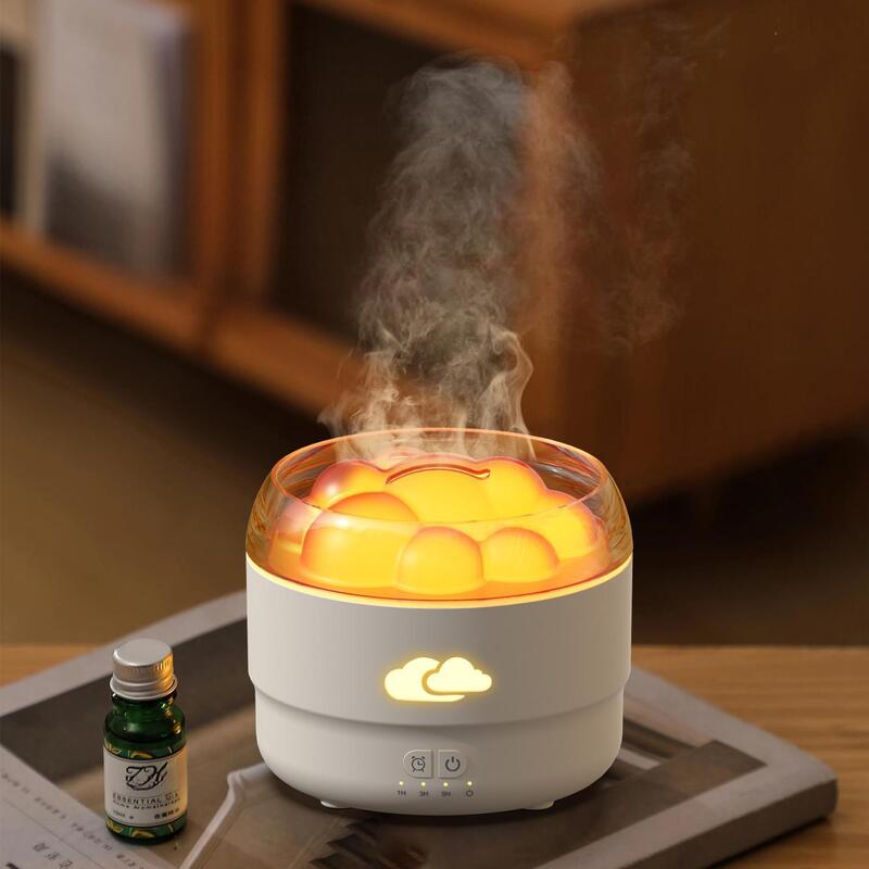 Cloud Design Essential Oil Ultrasonic Air Humidifier 320ml With Colorful Night Light