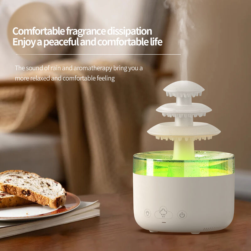 Glow In The Dark Raindrop Cloud Ultrasonic Humidifier With Color Changing LED Light