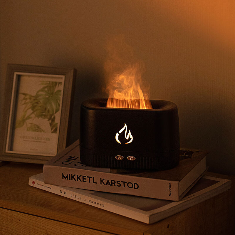 Etherische olie vlam aromatherapie diffuser USB aangedreven met LED vlam licht OEM grootte