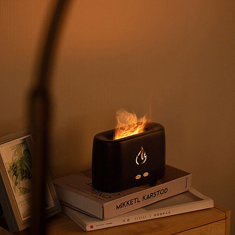 Etherische olie vlam aromatherapie diffuser USB aangedreven met LED vlam licht OEM grootte