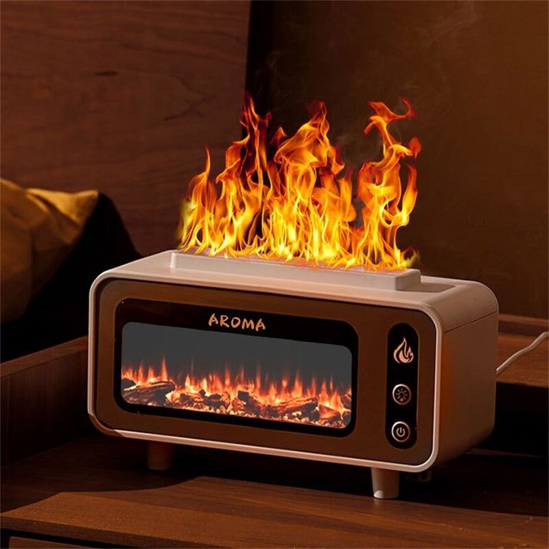 Υγραντήρας 3D LED Flame Aroma και USB Power για διάχυση αιθέριων ελαίων