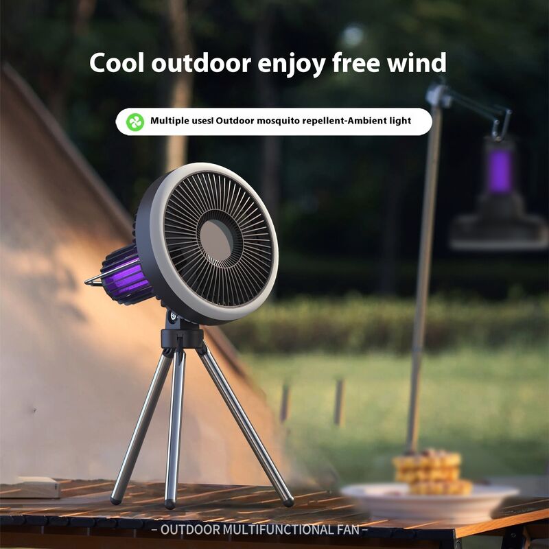 Ventilador de exterior repelente de mosquitos con batería de 4000 mAh para acampar y caminar