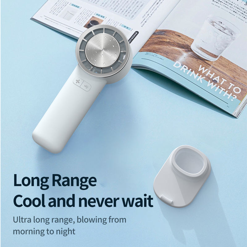 Ventilatore portatile mini elettrico portatile USB Ventilatore ricaricabile con funzione di spruzzatura ad alta velocità