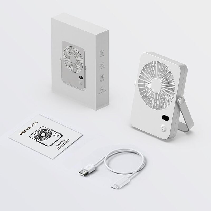 Misting lichtgewicht draagbare tafelventilator 1200mAh batterij borstelloze motor voor stille koeling