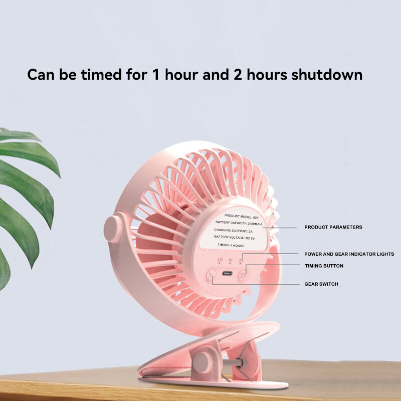 Ventilador de escritorio con clip y aroma personalizado, ángulo ajustable, funcionamiento silencioso para el hogar y la oficina