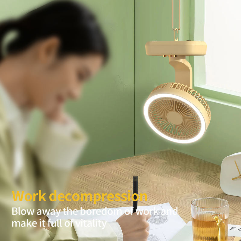 2000 мАч батарея портативный столовый вентилятор со светом и USB перезаряжаемый для домашнего офиса потолочный вентилятор