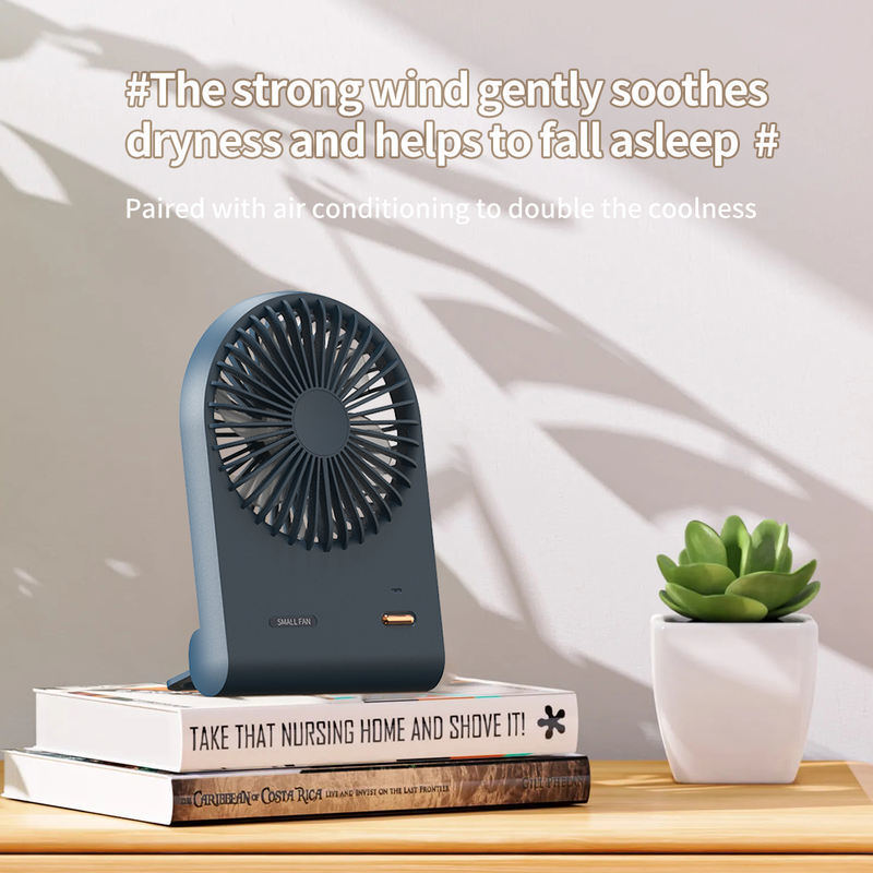 Στυλάτο φορητό αναδιπλούμενο μικρό ήσυχο ανεμιστήρα γραφείου τύπου C επαναφορτιζόμενος ανεμιστήρας Custom Logo