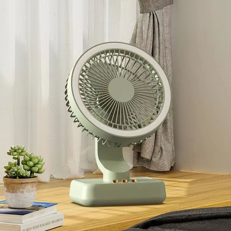 Quiet Cooling 3 Speed Portable Desk Fan With LED Light Home Or Office Use