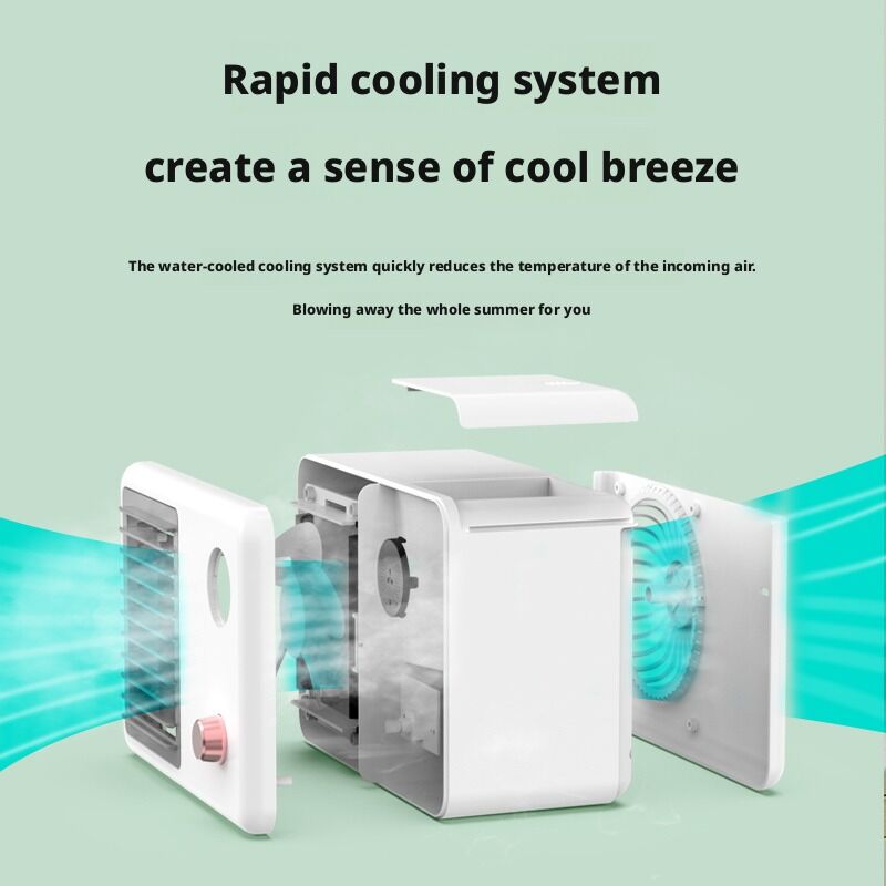 2000mAh 배터리 및 가습 기능이 있는 휴대용 경량 데스크 팬 (가정 및 사무실용)