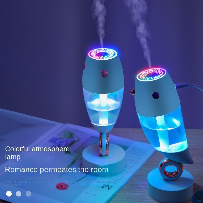 Ultrasonic Cool Mist LED Lamp Air Ultrasonic Humidifier Quiet Operation With USB Charging