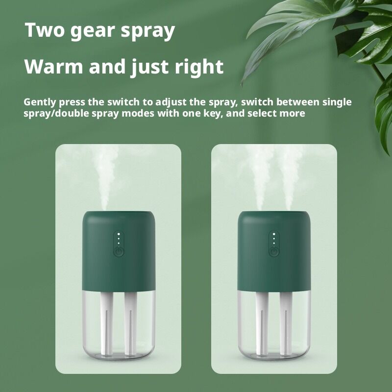 Doppelstrahl Ultraschallluftbefeuchter Großer Nebel-Ausgang Ruhiger Betrieb Zuhause und Auto