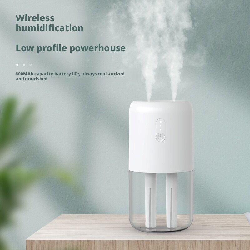 Doppelstrahl Ultraschallluftbefeuchter Großer Nebel-Ausgang Ruhiger Betrieb Zuhause und Auto