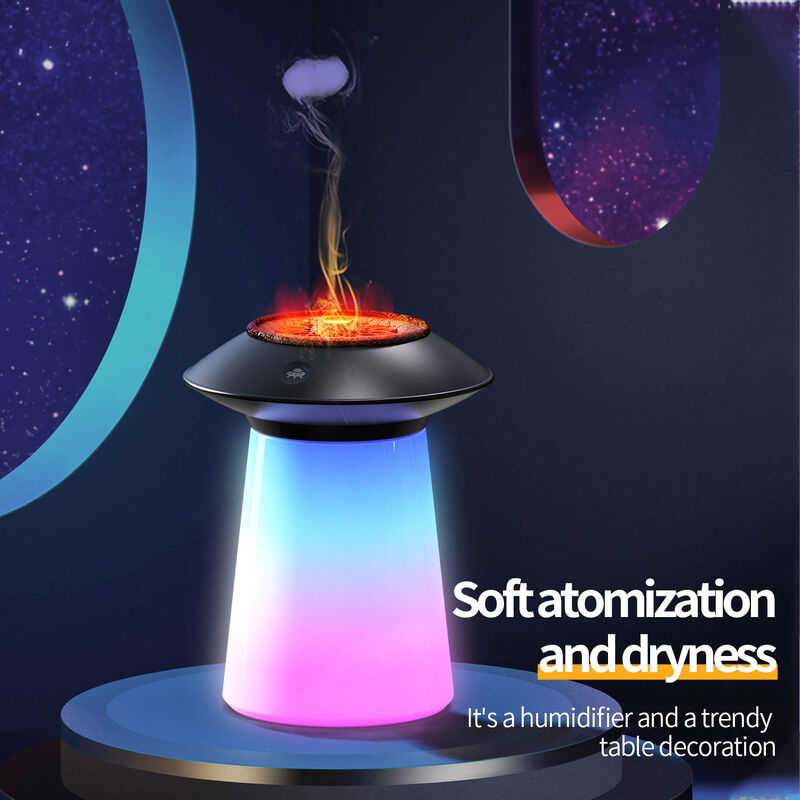 760 ml Spray de Medusa Aromaterapia Vulcão Umidificador Para Uso Doméstico Com Luzes Coloridas