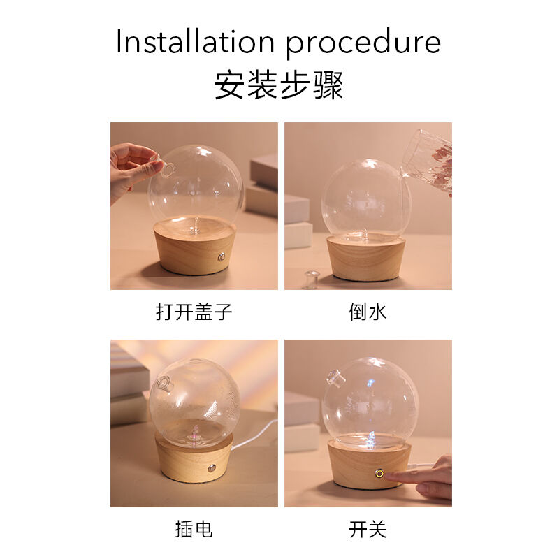 USB Recarregável Vintage Aroma Diffuser Madeira Real Diffuser Óleo Essencial OEM Tamanho