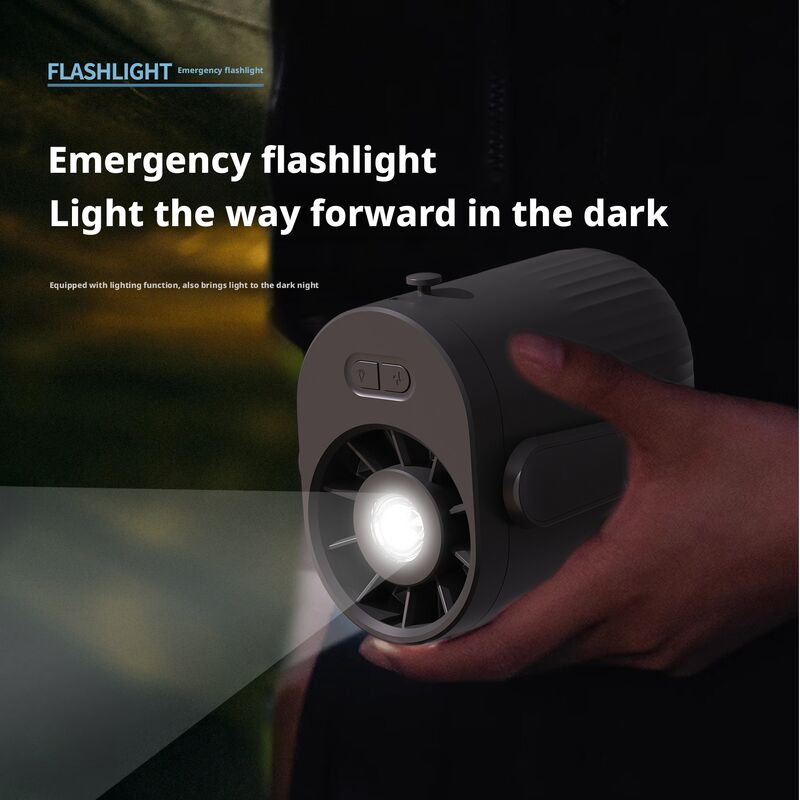 Lightweight Waist Mounted Fan Adjustable Speed With LED Light For Hands Free Cooling