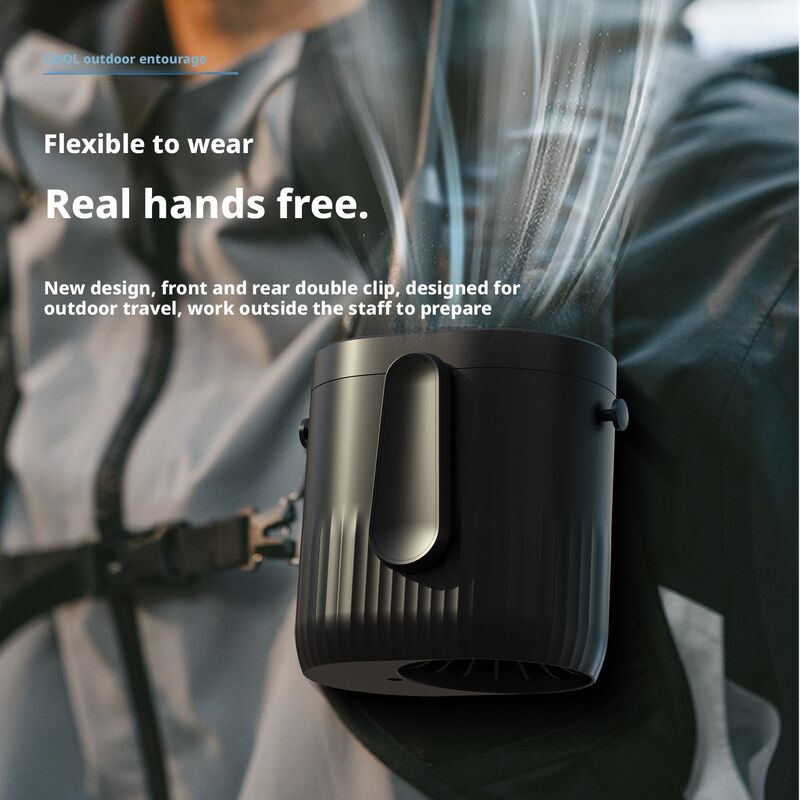 Lightweight Waist Mounted Fan Adjustable Speed With LED Light For Hands Free Cooling