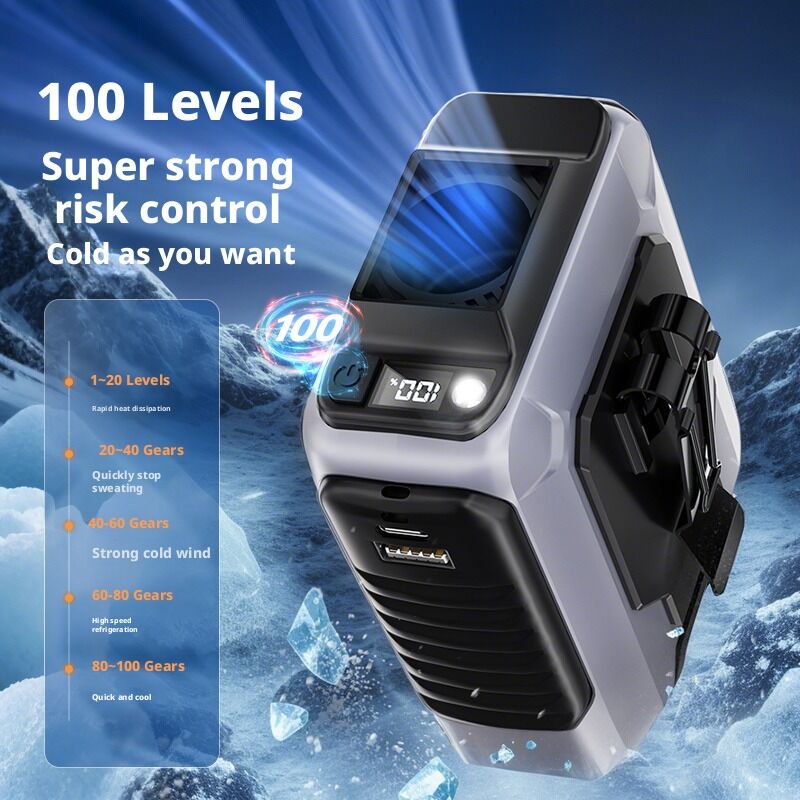 Buiten 100 snelheid Waist gemonteerde ventilator Handen gratis draagbare ventilator Voor bouwterreinen