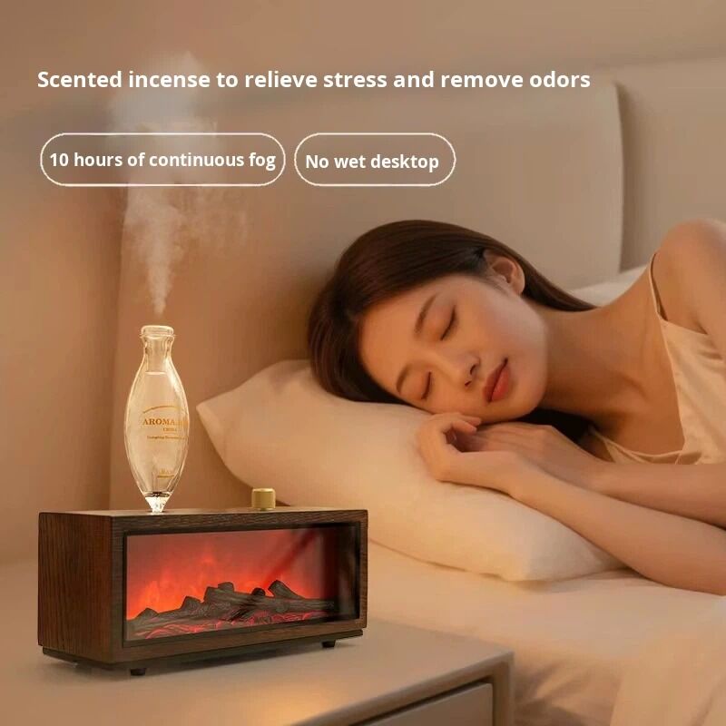 Real Wood USB Aroma Diffuser with 0.5L Capacity and Silent Operation <36dB for Household Aromatherapy