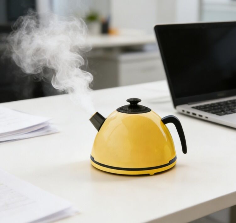 500ml Teapot Humidifier Air Purifier & Aroma Diffuser with 7-Color LED Simulated Boiling for Household