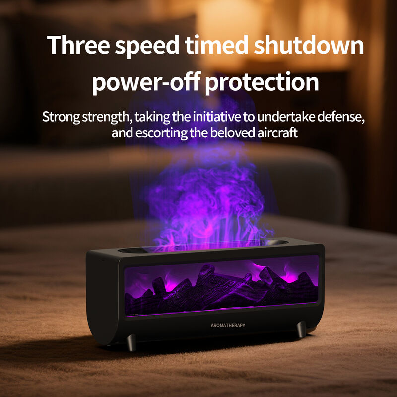Electronic Aroma Diffuser OEM 3D Flame Fireplace Humidifier with Realistic Firewood Effect for Home Decor