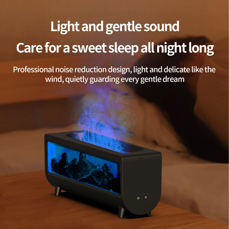 Electronic Aroma Diffuser OEM 3D Flame Fireplace Humidifier with Realistic Firewood Effect for Home Decor