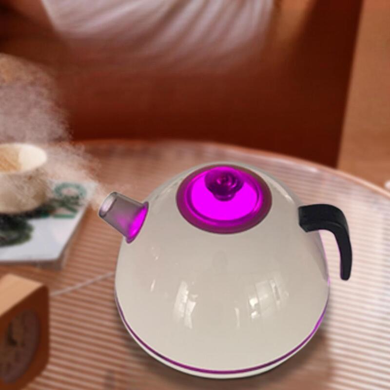 Aroma Diffuser and Humidifier Teapot-Shaped Aroma Diffuser 7-Color LED Simulated Boiling Water for Home