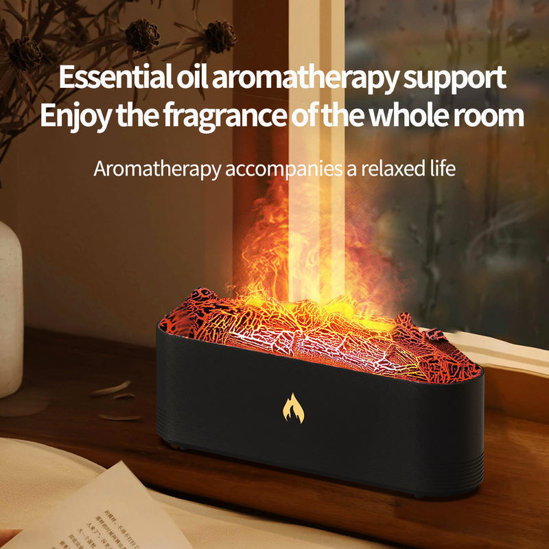 Flame Volcano Fragrance Diffuser Humidifier 250ml Colorful Essential Oil Aroma Diffuser for Household