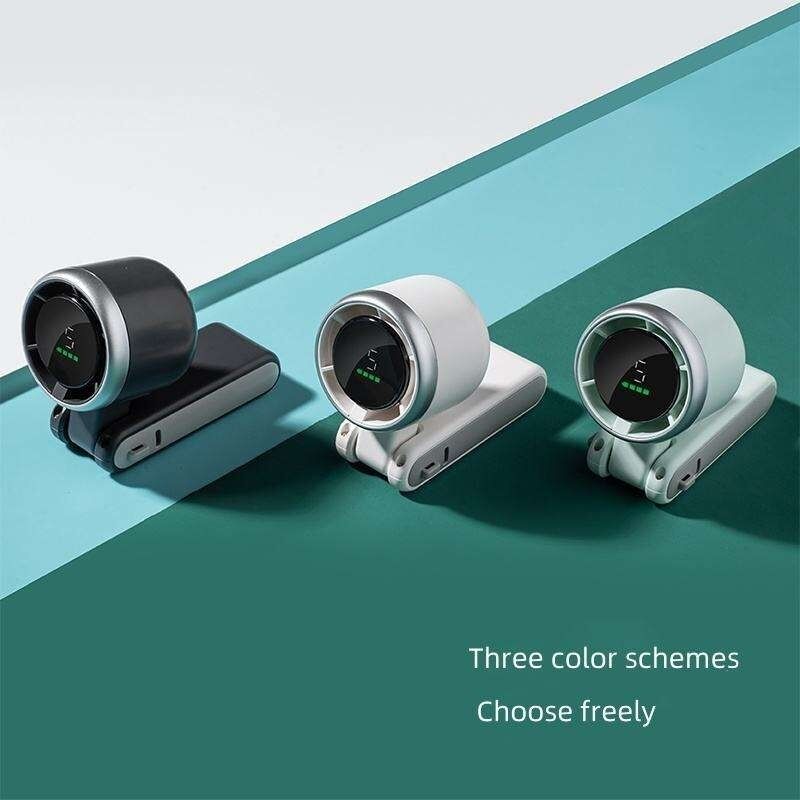 Portable Fan High Speed air Conditioner Mini USB Portable Outdoor Brushless Motor Digital Display Hanging Neck Fan