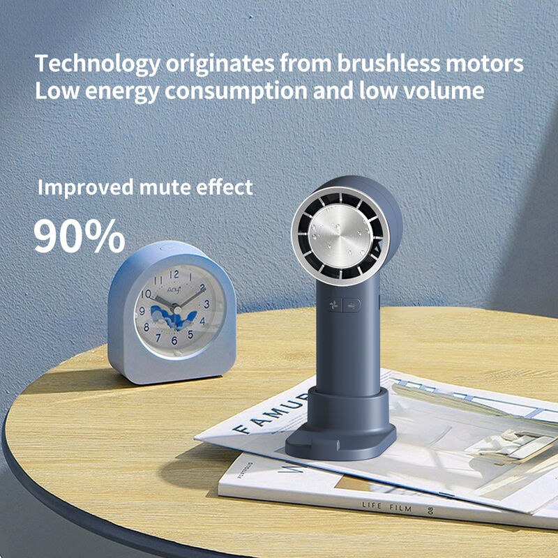 Custom logo Cooling Fan Turbo Cooling Handheld Mini Fan Portable Personal Mini Handheld Fan with Base Support