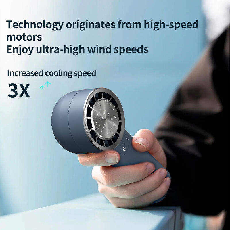Custom logo Cooling Fan Turbo Cooling Handheld Mini Fan Portable Personal Mini Handheld Fan with Base Support