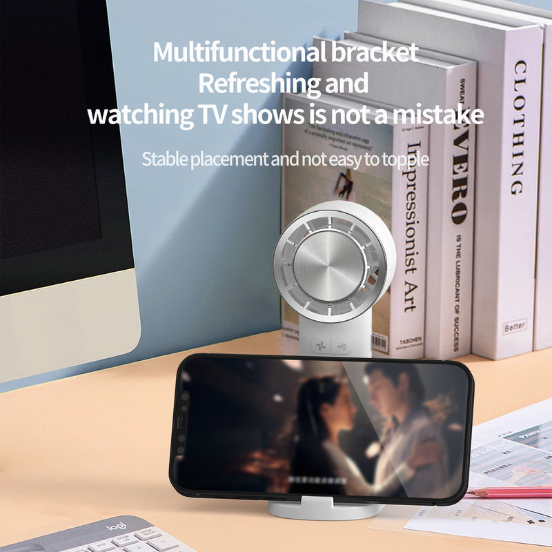 Custom logo Cooling Fan Turbo Cooling Handheld Mini Fan Portable Personal Mini Handheld Fan with Base Support