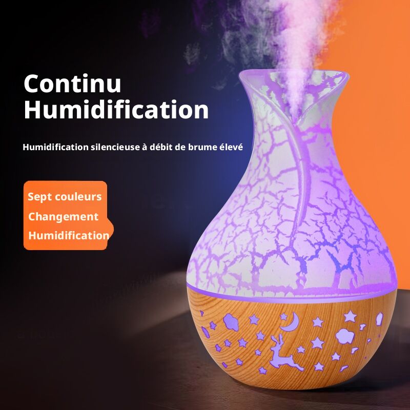 Humidifier Air Purifier 2-in-1 Wood Grain for Home and Spa Waterless Auto-Off FCC Approved