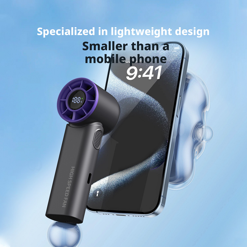 HX-F377 Handheld Mini Wind Cannon Fan Manufacturer | HaoyuSmart 100 Speed Portable Hand Fan Bulk Wholesale