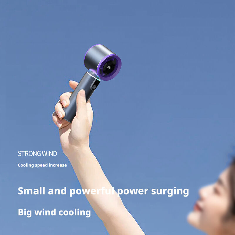 HX-F302 Handheld Fan Manufacturer, 4000mAh Portable Mini Hand Fan, HaoyuSmart Metal Texture Rechargeable Hand Fan for Wholesale