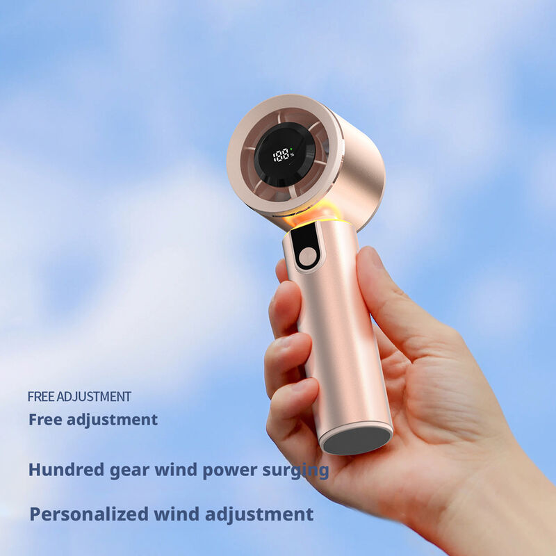 HX-F302 Handheld Fan Manufacturer, 4000mAh Portable Mini Hand Fan, HaoyuSmart Metal Texture Rechargeable Hand Fan for Wholesale