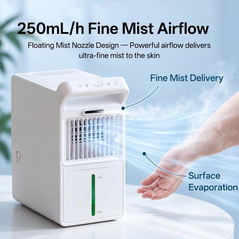 HaoyuSmart Mist Cooling Fan | 3L Ultrasonic Evaporative Air Cooler, 90s Fast Cooling, Wholesale Supplier