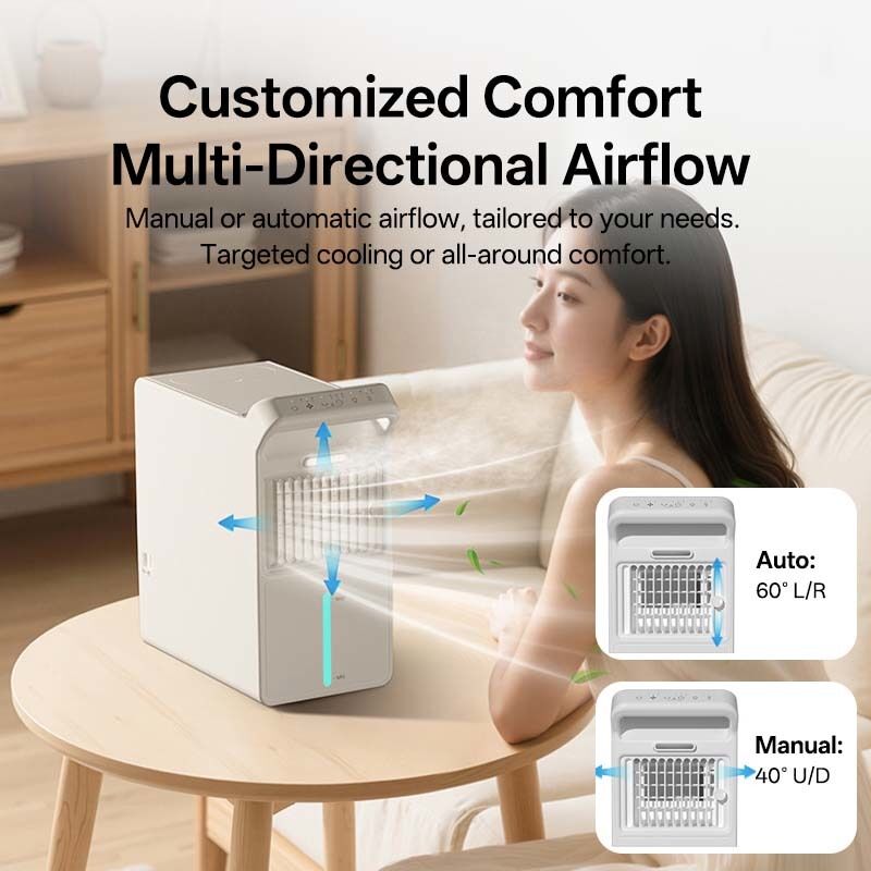 HaoyuSmart Mist Cooling Fan | 3L Ultrasonic Evaporative Air Cooler, 90s Fast Cooling, Wholesale Supplier