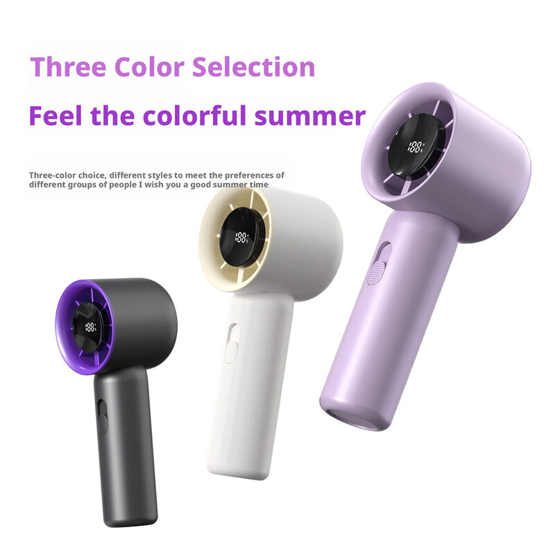 HX-F361 Ice Sensing High Speed Handheld Fan Manufacturer, 3000mAh Portable Rechargeable Mini Fan