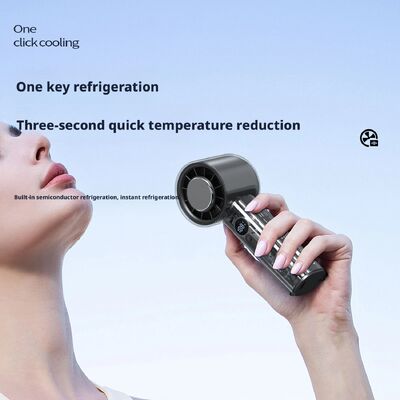 Customized 3000mAh Mini Battery Operated Fan Handheld Digital Display Personal Cooling