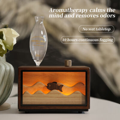 Wood Construction Vintage Aroma Diffuser 0.5L Capacity Ultra Quietly For Home Hotel