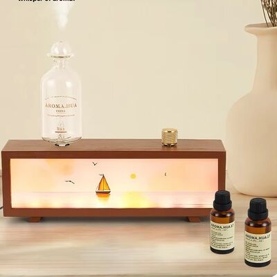 Ultra Quiet Wood Aromatherapy Diffuser Household Aroma Diffuser Machine With Night Light