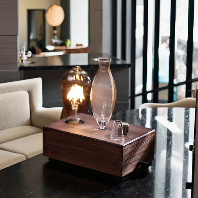 OEM USB Powered Wood Glass Essential Oil Diffuser 0.5L Capacity For Household Use