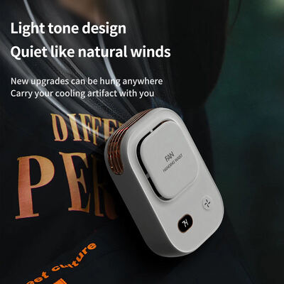 Customized 2 In 1 Waist and Neck Hanging Portable Fan With Long Range Cooling
