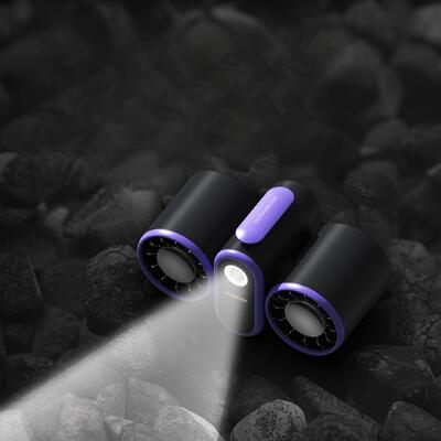 3 In 1 Dual Head Portable Air Cooling Fan With 8000mAh Battery Outdoor Use